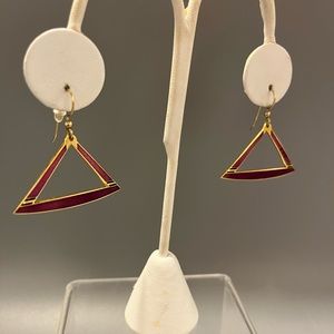 Pair of vintage, Isle of Skye, triangle shaped Earrings for pierced ears.